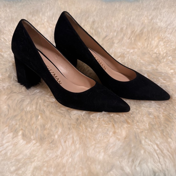 Stuart weitzman Black Block Heel Pumps - Picture 1 of 5
